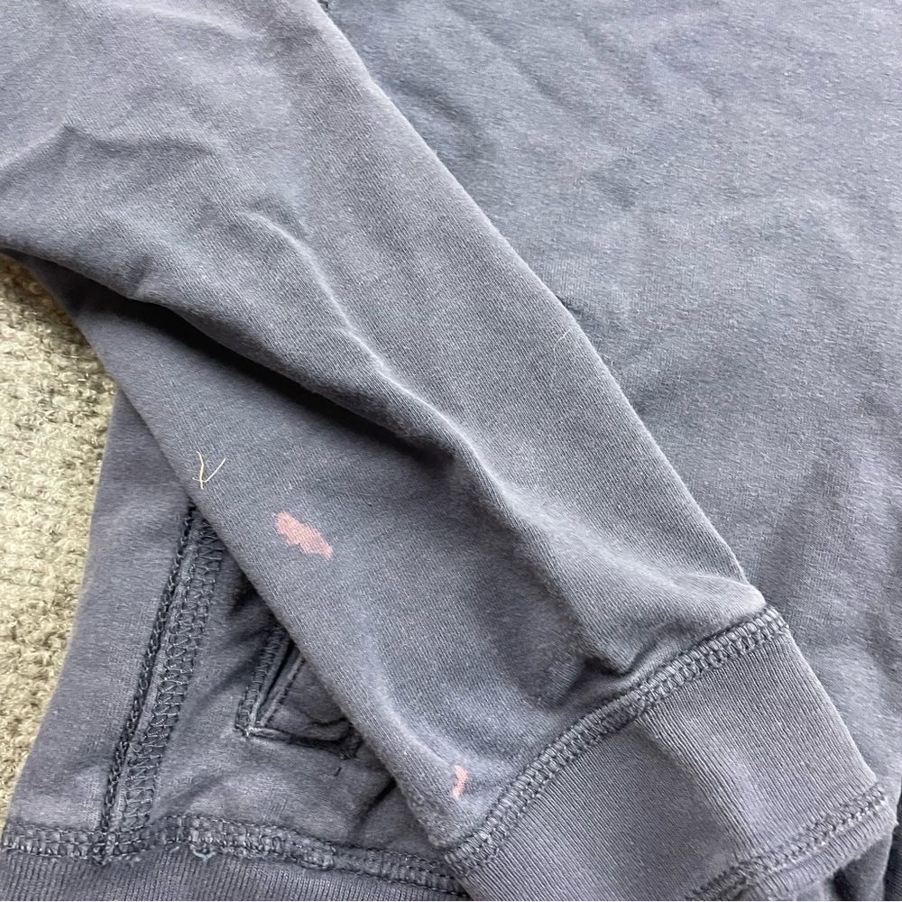 AMERICAN EAGLE Women’s Blue Hooded Zip Up Logo Sweatshirt Stretch size: X-Large - Picture 3 of 8